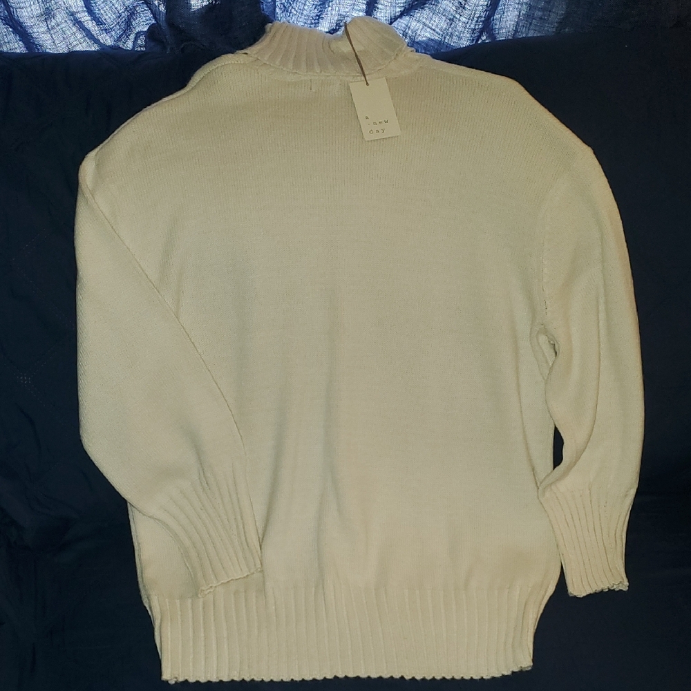 a new day Cream Turtleneck Sweater
